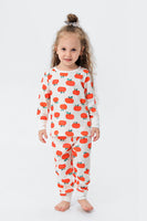 Load image into Gallery viewer, Orange Print Christmas Family Matching Pajamas Set