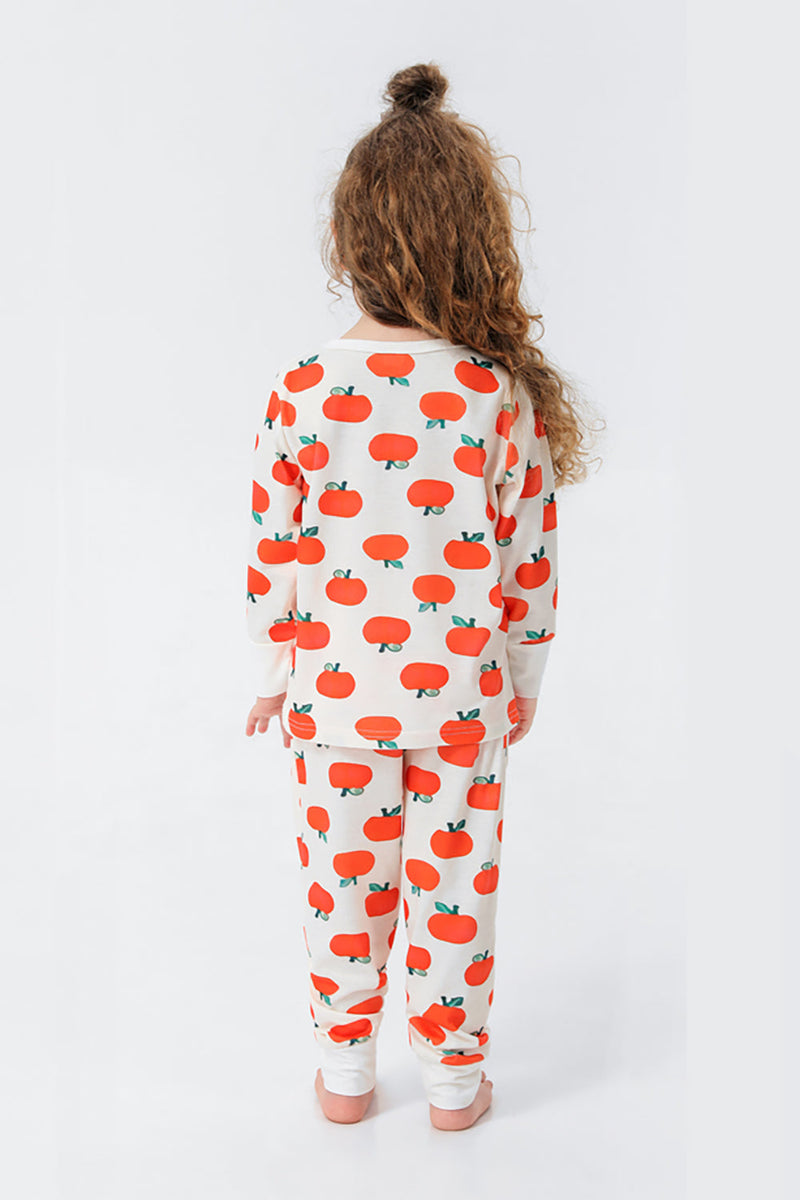 Load image into Gallery viewer, Orange Print Christmas Family Matching Pajamas Set