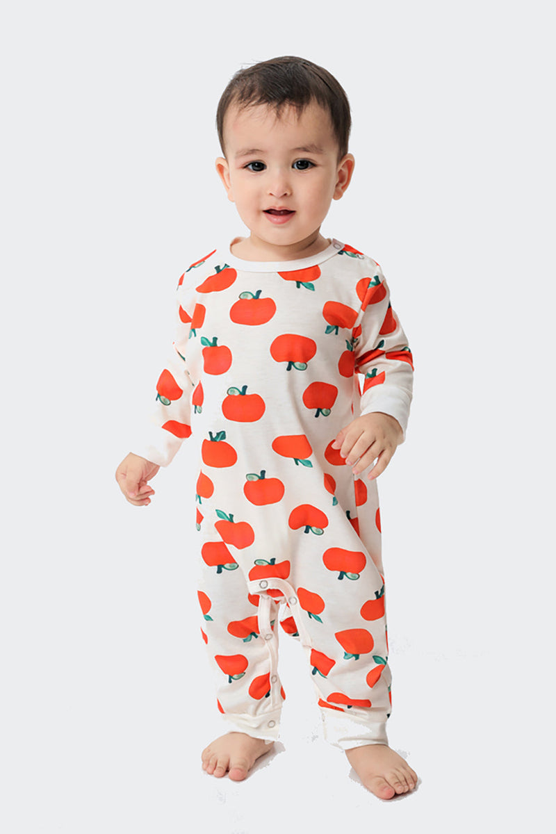 Load image into Gallery viewer, Orange Print Christmas Family Matching Pajamas Set