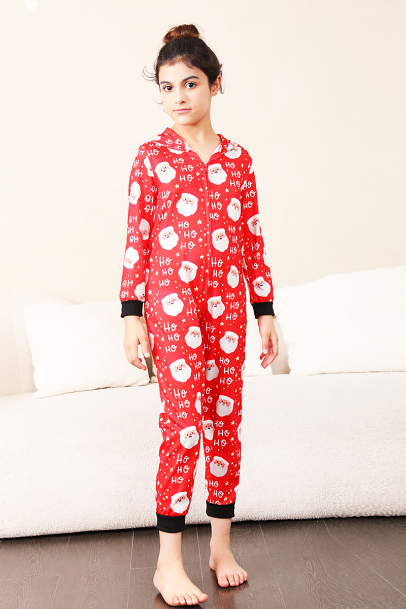 Load image into Gallery viewer, Family Red Christmas Claus Print Pajamas