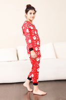 Load image into Gallery viewer, Family Red Christmas Claus Print Pajamas