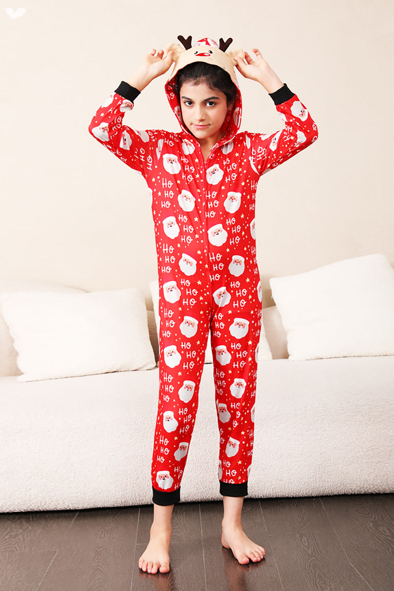 Load image into Gallery viewer, Family Red Christmas Claus Print Pajamas