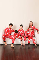 Load image into Gallery viewer, Family Red Christmas Claus Print Pajamas