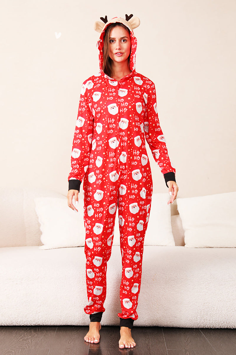 Load image into Gallery viewer, Family Red Christmas Claus Print Pajamas