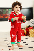 Load image into Gallery viewer, Red Flannel Snowflake Christmas Family Pajamas