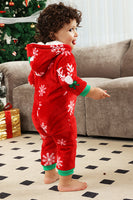 Load image into Gallery viewer, Red Flannel Snowflake Christmas Family Pajamas