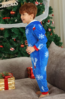 Load image into Gallery viewer, Christmas Family Royal Blue Flannel Snowflake Onesie Pajamas