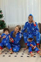 Load image into Gallery viewer, Christmas Family Royal Blue Flannel Snowflake Onesie Pajamas