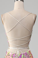 Load image into Gallery viewer, Hot Pink Sparkly Mermaid Prom Dress with Slit