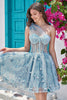 Load image into Gallery viewer, One Shoulder A Line Corset Short Prom Dress with Beading