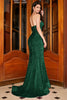Load image into Gallery viewer, Sparkly Mermaid Sweetheart Sweep Train Black Prom Dress With Sequins
