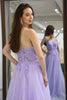 Load image into Gallery viewer, Light Purple A Line Long Prom Dress With Appliques