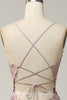 Load image into Gallery viewer, A-Line Spaghetti Straps Blush Long Prom Dress with Appliques