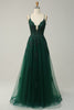 Load image into Gallery viewer, A-Line Spaghetti Straps Blush Long Prom Dress with Appliques