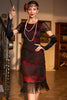 Load image into Gallery viewer, Black Beaded Gatsby Fringed Flapper Dress