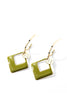Load image into Gallery viewer, Green Geometric Fashion Earrings