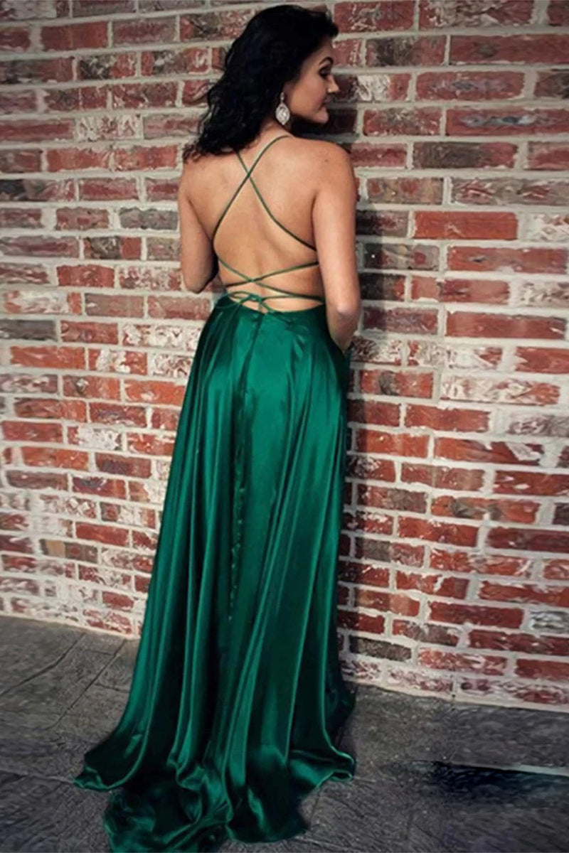 Load image into Gallery viewer, Royal Blue Halter Backless A Line Prom Dress