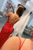 Load image into Gallery viewer, Mermaid Glitter Sequins Sexy Golden Backless Long Prom Dress