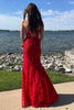 Load image into Gallery viewer, Coral Sweetheart Lace-Up Long Mermaid Prom Dress with Appliques