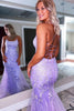 Load image into Gallery viewer, Mint Spaghetti Straps Appliques Prom Dress