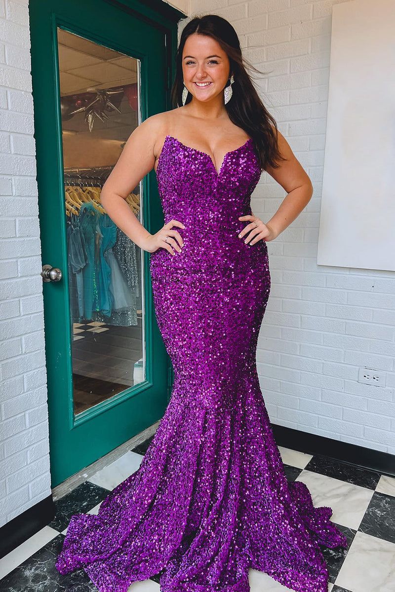 Load image into Gallery viewer, Black Sweetheart Mermaid Prom Dress