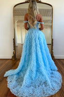 Load image into Gallery viewer, Pink Corset Off the Shoulder Long Prom Dress with Ruffles