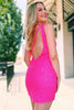 Load image into Gallery viewer, Sparkly Green One Shoulder Sequins Party Dress