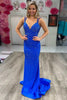 Load image into Gallery viewer, Lavender Rhinestone Spaghetti Straps Mermaid Prom Dress