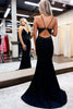 Load image into Gallery viewer, Sparkly Black Sequins Open Back Long Prom Dress