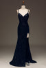 Load image into Gallery viewer, Sparky Black Long Prom Dress with Slit_1