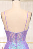 Load image into Gallery viewer, Sparkly Purple Mermaid Long Prom Dress With Embroidery Appliques