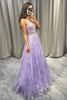 Load image into Gallery viewer, Elegant Purple A Line Tulle Long Prom Dress With Appliques