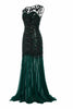 Load image into Gallery viewer, Green 1920s Sequined Flapper Dress