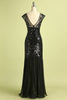 Load image into Gallery viewer, Green 1920s Sequined Flapper Dress