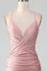 Load image into Gallery viewer, Sparkly Blush Beaded Long Mermaid Prom Dress