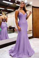 Load image into Gallery viewer, Royal Blue Spaghetti Straps Simple Mermaid Prom Dress