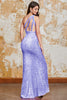 Load image into Gallery viewer, Glitter Black Mermaid One Shoulder Sequins Prom Dress With Slit