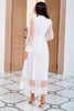 Load image into Gallery viewer, Long Sleeve Ruffle A Line White Maxi Dress
