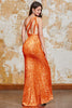 Load image into Gallery viewer, Glitter Black Mermaid One Shoulder Sequins Prom Dress With Slit