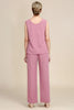Load image into Gallery viewer, Blush Long Sleeves 3 Piece Mother of the Bride Pant Suits