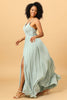 Load image into Gallery viewer, Mint Green A-Line Ruched Chiffon Bridesmaid Dress