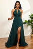 Load image into Gallery viewer, Pine Halter Sleeveless Bridesmaid Dress