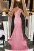 Load image into Gallery viewer, Sheath One Shoulder White Sequins Long Prom Dress with Split Front