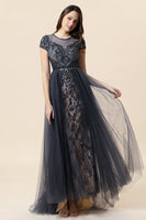 Load image into Gallery viewer, Sparkly Grey Beaded Long Formal Dress