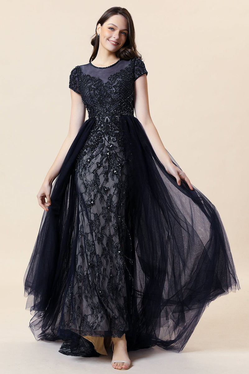 Load image into Gallery viewer, Sparkly Grey Beaded Long Formal Dress