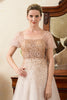 Load image into Gallery viewer, Blush Beading A Line Sparkly Evening Wear