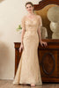 Load image into Gallery viewer, Beading V-neck Glitter Mermaid Mother of Bride Dress