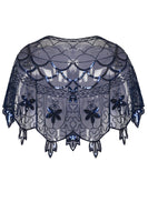 Load image into Gallery viewer, 1920s Gold Flower Sequin Women Cape