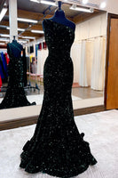 Load image into Gallery viewer, Coral Sequins Mermaid Long Prom Dress