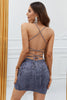 Load image into Gallery viewer, Spaghetti Straps Grey Bodycon Homecoming Dress with Appliques